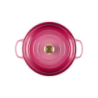 Shallow Casserole 30cm Berry with Gold Knob - Signature