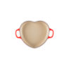 Heart Dish Cerise with Heart Silver Knob - L'Amour