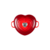 Heart Dish Cerise with Heart Silver Knob - L'Amour