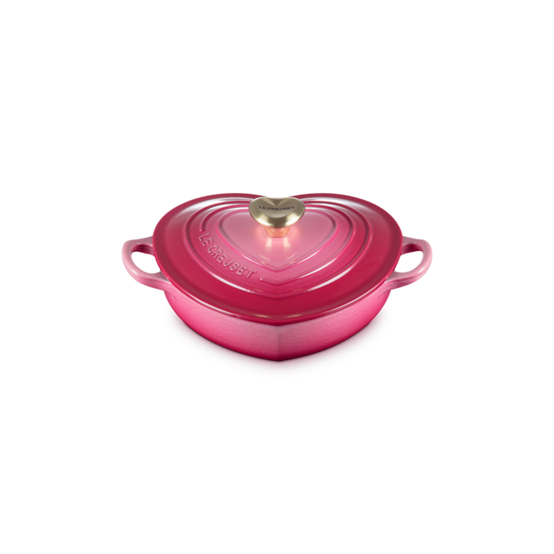 Heart Dish Berry with Gold Knob - L'Amour