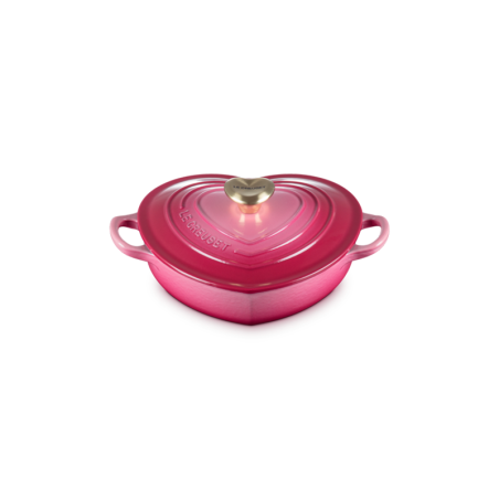 Heart Dish Berry with Gold Knob - L'Amour