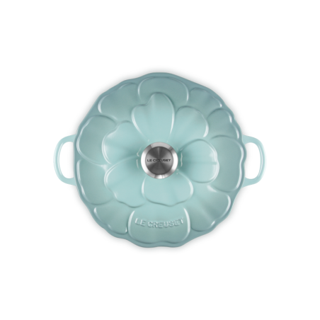 Petal Shallow Casserole 26cm Sea Salt Silver Knob - Signature