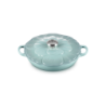 Petal Shallow Casserole 26cm Sea Salt Silver Knob - Signature