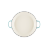Petal Shallow Casserole 26cm Sea Salt Silver Knob - Signature