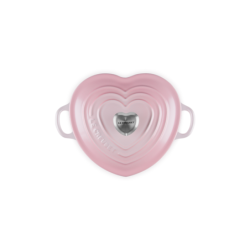 Heart Dish Shell Pink with Silver Knob - L'Amour
