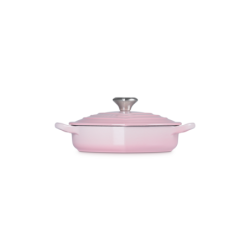 Caçarola Baixa Coração Shell Pink com Pega Prateado - L'Amour
