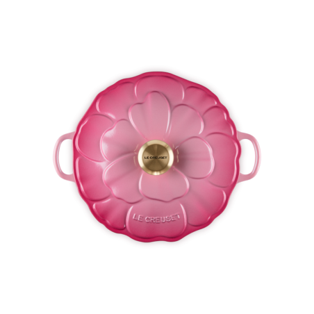 Petal Shallow Casserole 26cm Berry Gold Knob - Signature