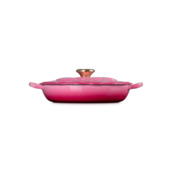 Petal Shallow Casserole 26cm Berry Gold Knob - Signature