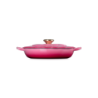 Petal Shallow Casserole 26cm Berry Gold Knob - Signature