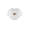 Tacho Cocotte Coração 20cm Branco com Pega Dourado - L'Amour
