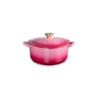 Tacho Cocotte Coração 20cm Berry com Pega Dourada - L'Amour