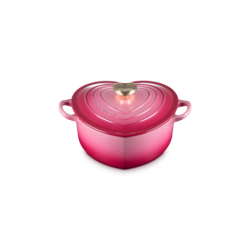 Tacho Cocotte Coração 20cm Berry com Pega Dourada - L'Amour
