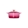 Tacho Cocotte Coração 20cm Berry com Pega Dourada - L'Amour
