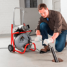 Máquina de Limpeza de Drenos K-400 com Luvas Cabo Sólido C-45 IW de ½' x 75' e Conjunto de Ferramentas T-260 RIDGID