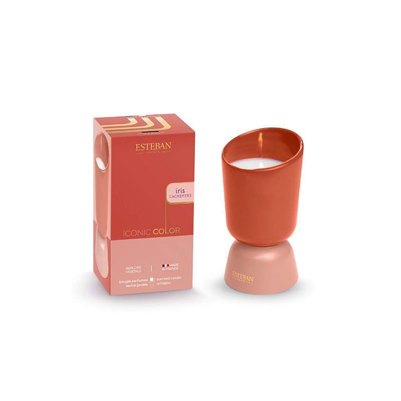 Refillable Scented Candle 220gr Iris Cachemire - Iconic Color