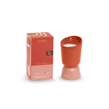 Refillable Scented Candle 220gr Teck and Tonka - Iconic Color