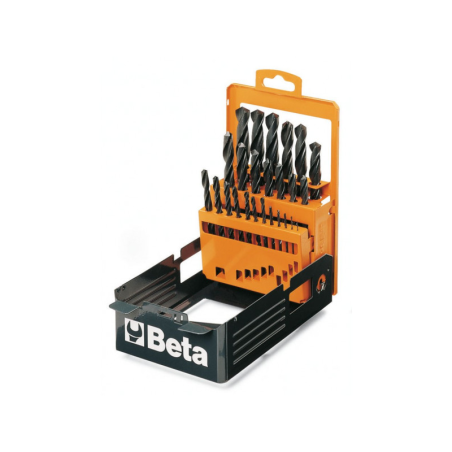 BETA 410/SP19 Set of 19 Short Series, Cylindrical and Rolled Drills