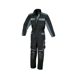 BETA 7825 Black/Grey XS Multi-Pocket Work Overalls in Twisted Canvas Cordura with Reflex Applications