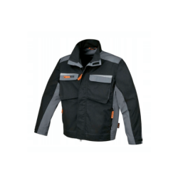 BETA 7829 Black/Grey L Cordura Twisted Canvas Multi-Pocket Work Jacket with Reflex Applications