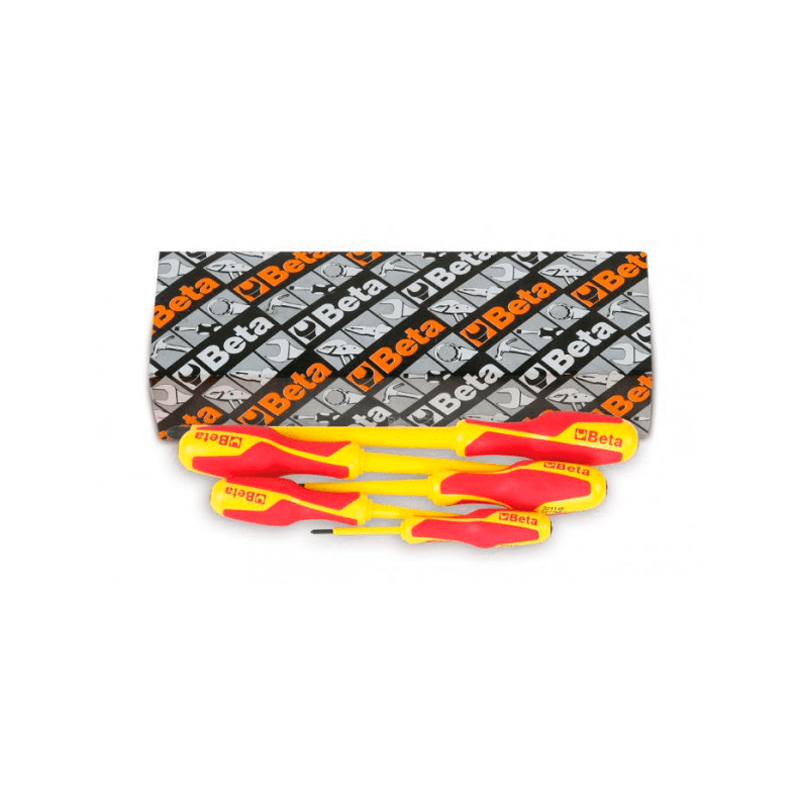 BETA 1272MQ/S5 Set of 5 1000V Insulated Screwdrivers for Phillips Profile Cross Head Screws