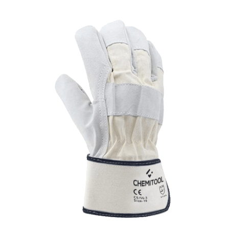 CHEMITOOL Natural Split Protective American Glove Size 8