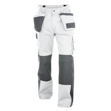 Calças de Trabalho Seattle Bicolor n.º 48 Plus +/- 245 g/m² Branco/Cinzento DASSY