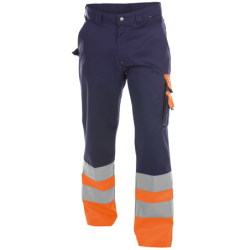 DASSY Omaha High Visibility Work Trousers n.º 56 +/- 300 g/m² Navy/Fluo Orange