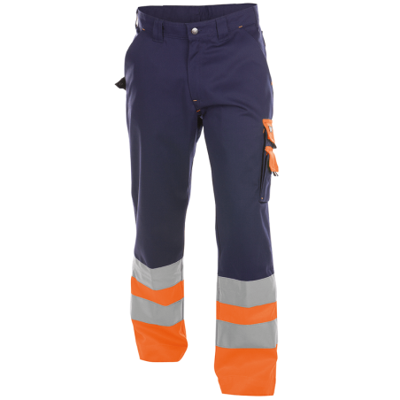 Calças de Trabalho Refletoras Omaha n.º 56 +/- 300 g/m² Azul Marinho/Fluo Laranja DASSY