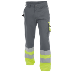 Calças de Trabalho Refletoras Omaha n.º 52 +/- 300 g/m² Cinzento/Amarelo Fluo DASSY