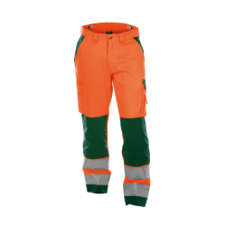 Calças de Trabalho Refletoras Buffalo n.º 50 +/- 290 g/m² Fluo Laranja/Verde Garrafa DASSY