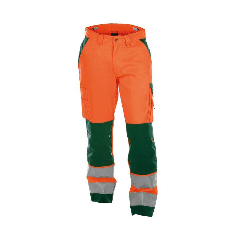 DASSY Buffalo High Visibility Work Trousers n.º 50 +/- 290 g/m² Fluo Orange/Bottle Green DASSY Buffalo High Visibility Work Trousers n.º 50 +/- 290 g/m² Fluo Orange/Bottle Green