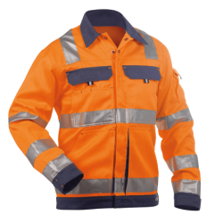 DASSY Dusseldorf High Visibility Work Jacket XL +/- 290 g/m² Fluo Orange/Navy