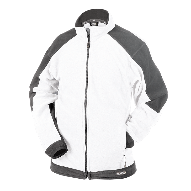 Casaco Polar Bicolor Kazan XS +/- 260 g/m² Branco/Cinzento DASSY Casaco Polar Bicolor Kazan XS +/- 260 g/m² Branco/Cinzento DASSY
