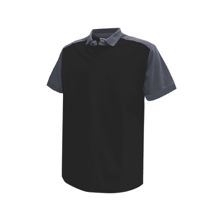 Polo Cesar Bicolor S +/- 220 g/m² Preto/Cinzento DASSY