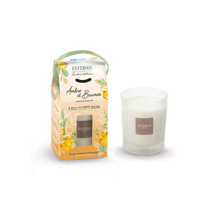 Refillable Scented Candle 180gr Amber & Balms - Nature Universe