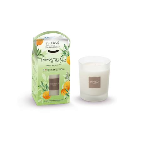 Vela Recarregável 180gr Laranja e Chá Verde - Nature Universe