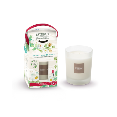 Vela Recarregável Perfumada 180gr Lótus e Amêndoa Doce