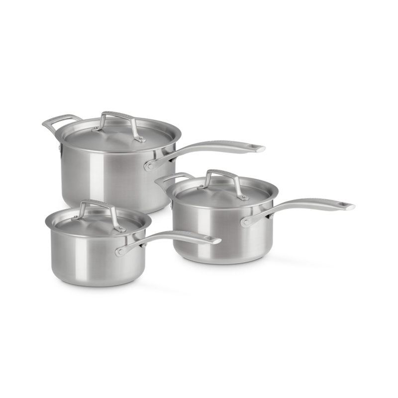 3-Piece Saucepan Set 3-Ply - Essential