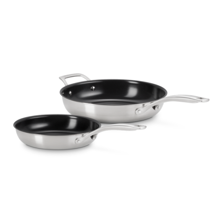 Set of 2 Nonstick Frying Pans 3-Ply - Essential