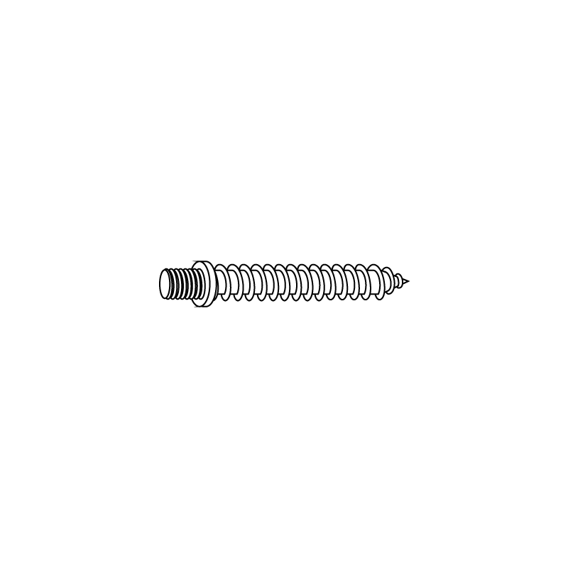 CHEMITOOL FASTENERS Two Thread Screw for Clamps LV029 M6X30 Yellow Passivated