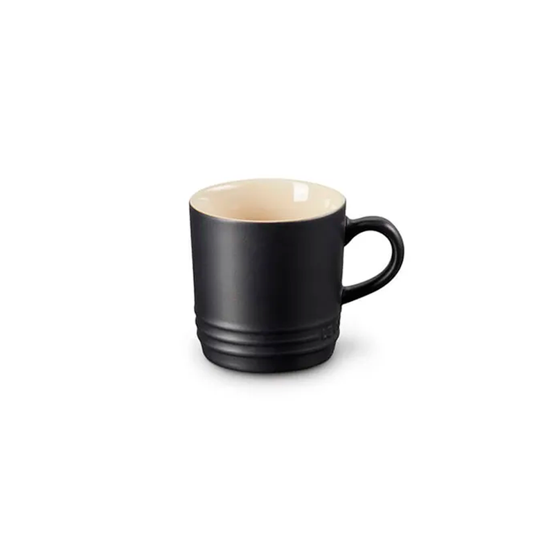 Stoneware Cappuccino Mug 200ml - Black Matte