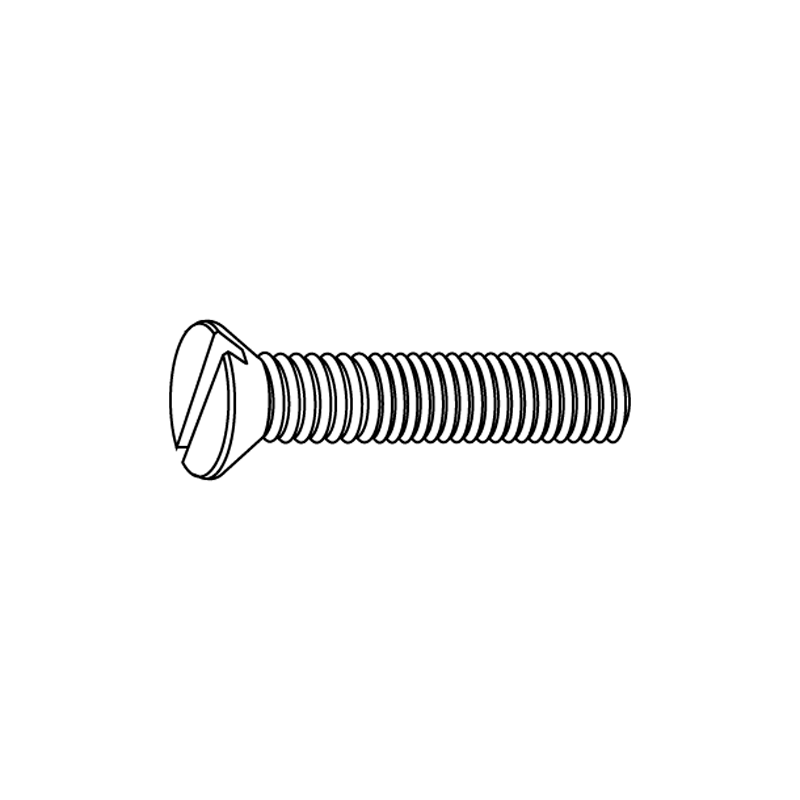 CHEMITOOL FASTENERS Slotted Countersunk Head Screw DIN 963 M5X30 4.8 white yellow passivated