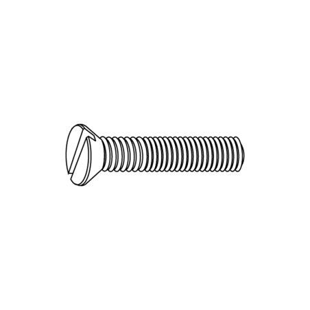 CHEMITOOL FASTENERS Slotted Countersunk Head Screw DIN 963 M5X30 4.8 white yellow passivated