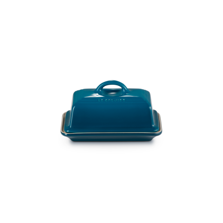 Stoneware Butter Dish - Deep Teal