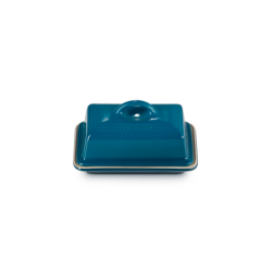 Stoneware Butter Dish - Deep Teal