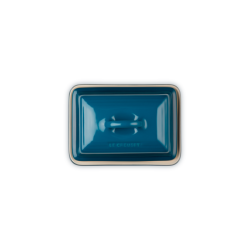 Stoneware Butter Dish - Deep Teal