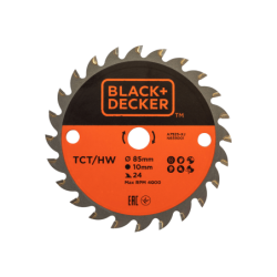 Lâmina de Serra Circular Ø85x10mm 24T BLACK DECKER