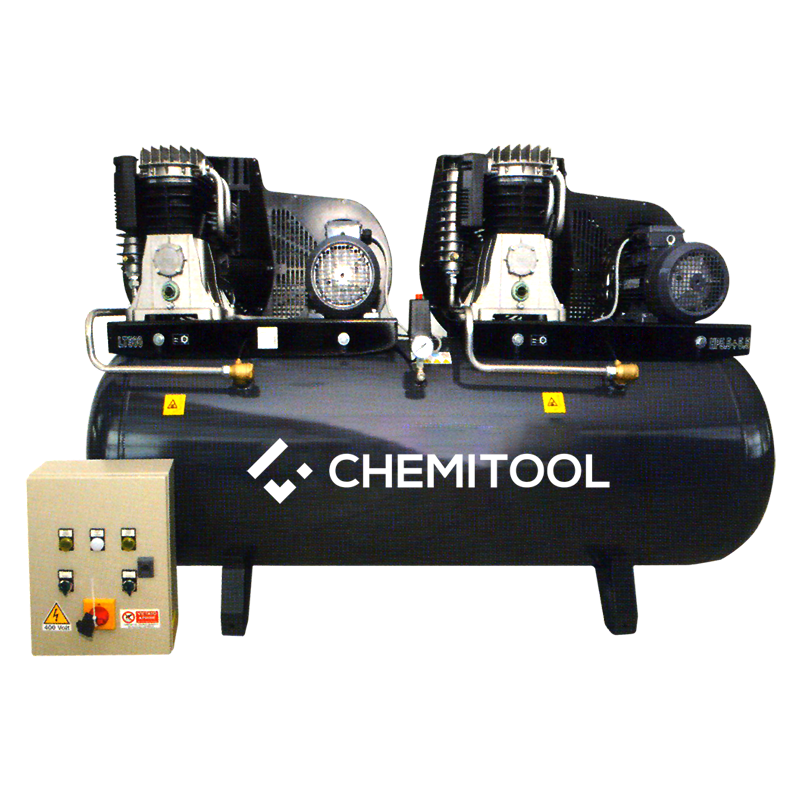 Compressor de Pistão com Correia 500L 5,5+5,5HP CHEMITOOL