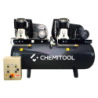 Compressor de Pistão com Correia 500L 5,5+5,5HP CHEMITOOL