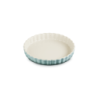 Stoneware Fluted Flan Dish 28cm - Sea Salt